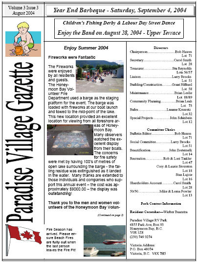 AUGUST 2006 Newsletter
